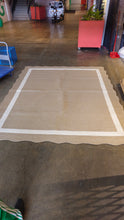 Load image into Gallery viewer, Scalloped Jute-Blend Woven Area Rug – Natural &amp; Ivory Coastal Border Rug
