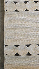 Load image into Gallery viewer, Close-up of jute braid and circle medallion detail
